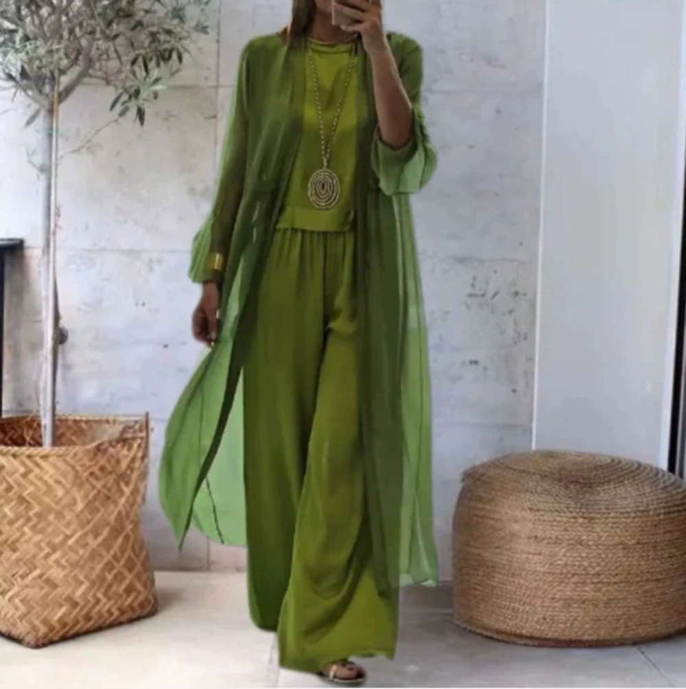 ZARA Elegant Autumn Solid Color Three Piece Set